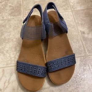 Sketchers Blue Women's Beverlee Pretty Chic Wedge Sandal